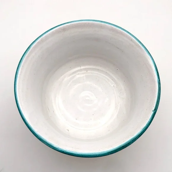 Italian Art Pottery Compote Planter Atomic Orange Pedestal Bowl Vase MCM Italy